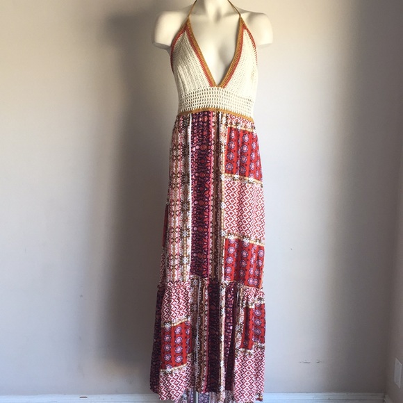 Dresses & Skirts - Crochet maxi dress NWT